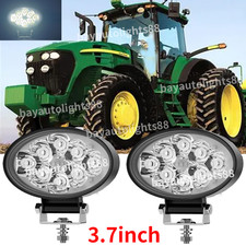 Pair 3.7 Oval Led Work Light Tractor Lamp Fit For John Deere 7020-7030 8030t