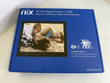 Nix 10" Widescreen Digital Photo Frame HD X10G - Black Motion Sensor NEW