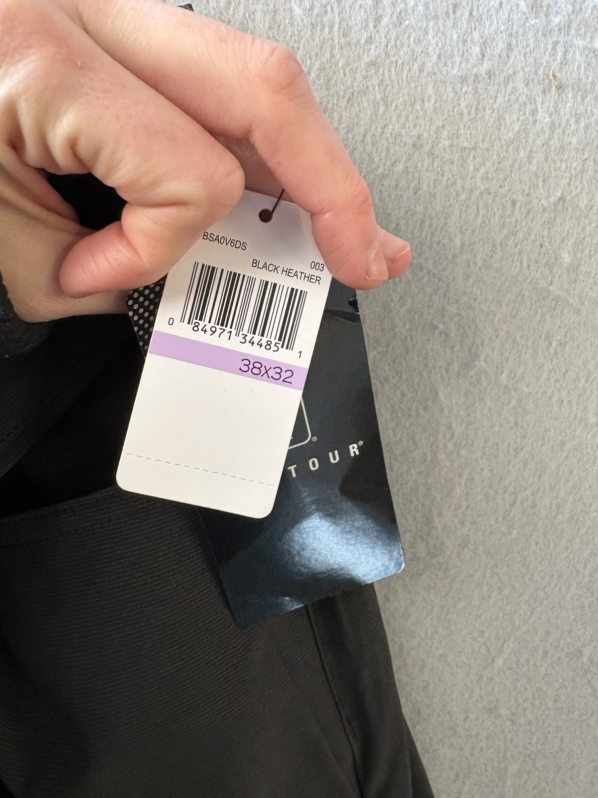 NWT PGA TOUR Men's Course Comfort 4-Way Stretch Golf Pants Black Heather 38x32 thumbnail 4