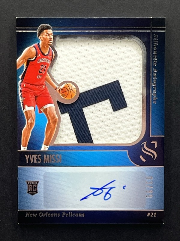 2024-25 Panini Silhouette Yves Missi RPA /99 Rookie Patch Auto Autograph RC NBA