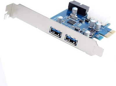 USB 3.0 PCI-E Controller Card 2 External Port W/Internal 19 Pin Connection