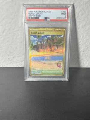 gold beach court pokemon card Beach Court - 263/182 - Gold Secret - Paradox Rift main image 1