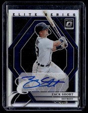 Zack Short 2022 Donruss Optic The Elite Series Signatures Holo #ESS-ZS Tigers
