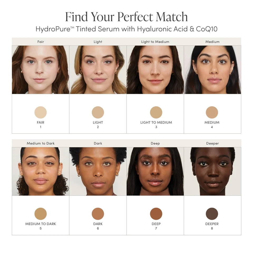 Suero tintado HydroPure, hidratante, fórmula de cobertura transparente ayuda a rellenar, calmar... Foto 4 de 4