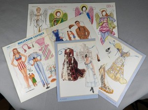 Lot of vintage magazine paper dolls 1990's