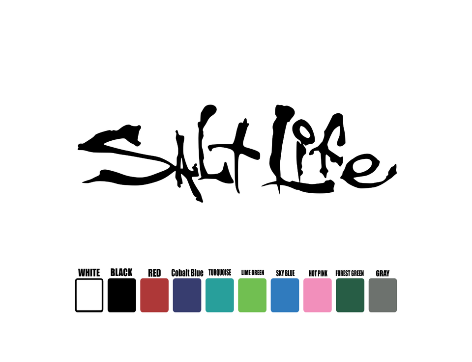 Salt Life Vinyl Decal Sticker Die Cut watersports boating surfing Car ...