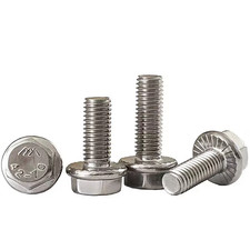 M6 M8 M10 M12 Flanged Hexagon Head Bolts Full Thread Flange Hex Screws Stainless