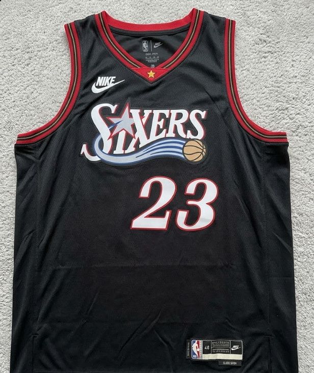 LeBron James #23 Philadelphia 76ers Black Jersey Men's Full Size NEW 2026