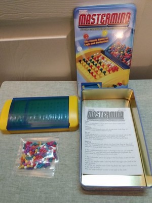 Pressman 2010 Travel Mastermind Strategy Board Game With Tin - Fully Complete