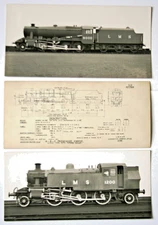3 PHOTOS of LMS Locos with WEIGHT DIAGRAMS on rear – Jubilee, 8F & Ivatt 2-6-2T