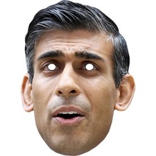 Rishi Sunak (Version 2) Politician Card Face Mask - Ready To Wear - Fancy Dress