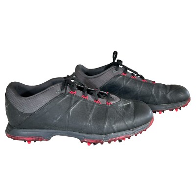 Nike Lunar Fire Men's 10W Black Leather Low Top Golf Shoes Sneakers 861458-001