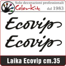 n°2 Adesivi Ecovip per Laika di cm. 35x10  per camper by Colorkit-001754
