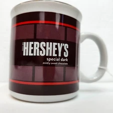 Hershey's Special Dark Mildly Sweet Chocolate Coffee Cup Mug Galerie Brown