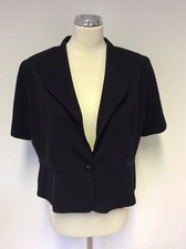 Bnwt Hudson & Onslo Black Short Sleeve Jacket Size 20 Rrp £59