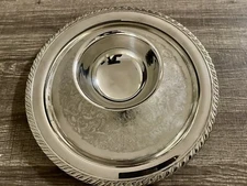 Oneida Silverplated Maybrook Chip and Dip Server 12”  (1970) Rare Beauty