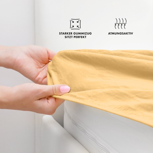 Drap-housse jersey lit à eau sommier drap-housse 200 g/m² GOLD EDITIO - Photo 8/40