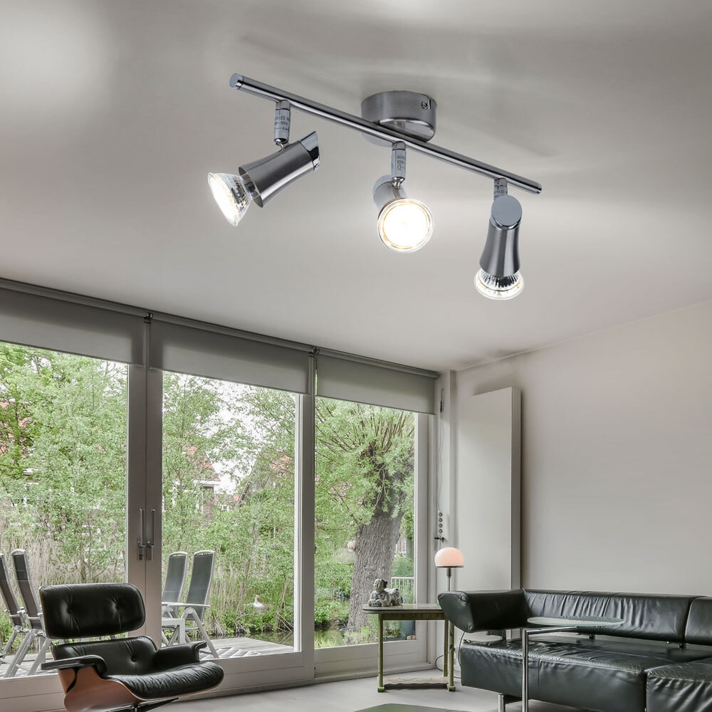 Deckenlampe Leuchte Spotstrahler Esszimmerlampe verstellbar 6 flammig L 180 cm