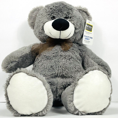 NWT SOFT Grey Teddy Bear Plushie Toy 16  Stuffy
