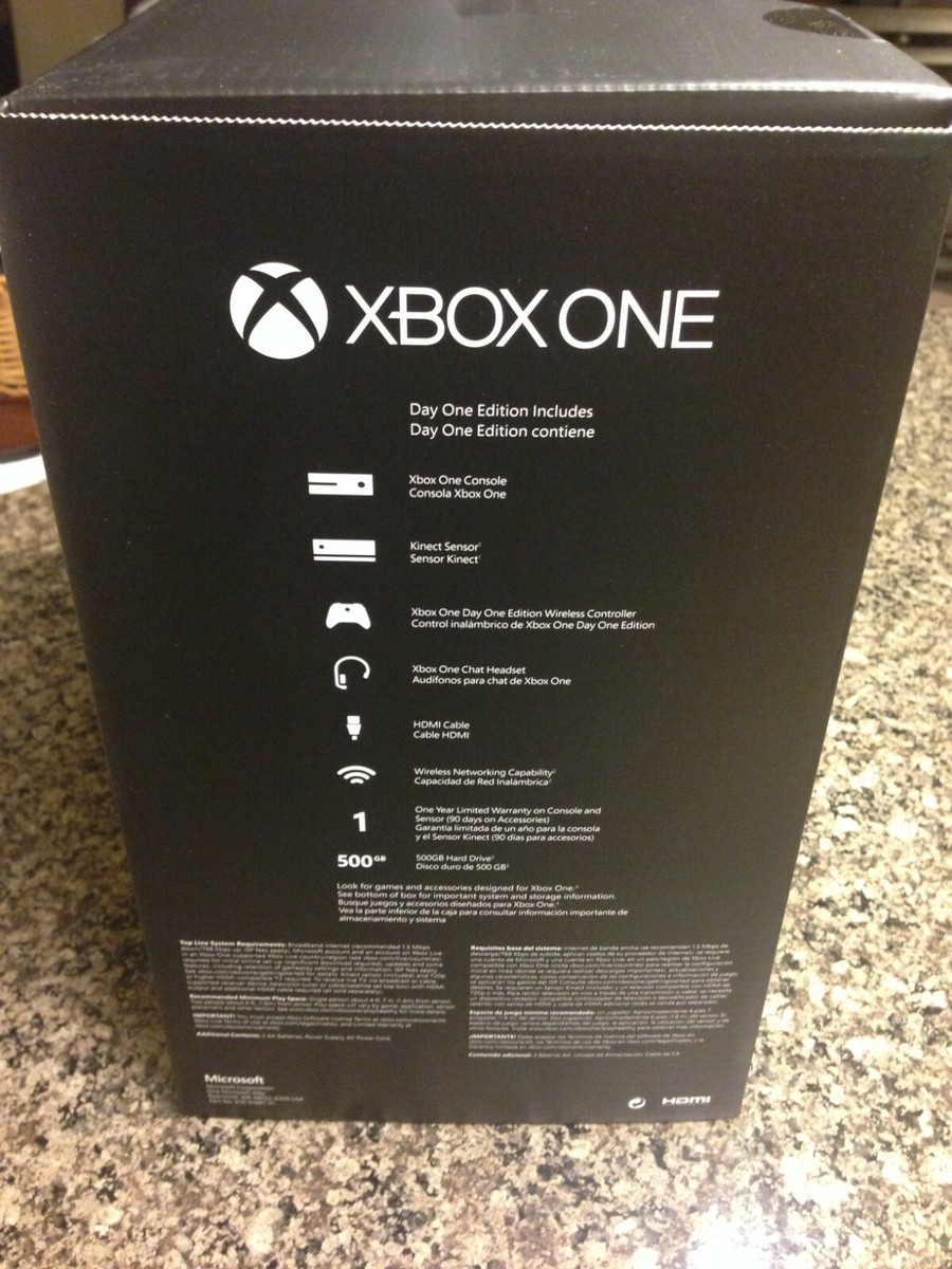 Microsoft Xbox One with Kinect 500GB Black Console - 7UV-00077 for