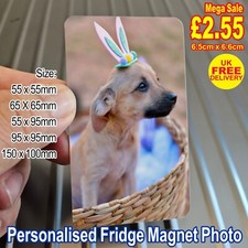 Personalised Fridge Magnet – Custom Photo, Logo & Text | Glossy Rectangle Gift