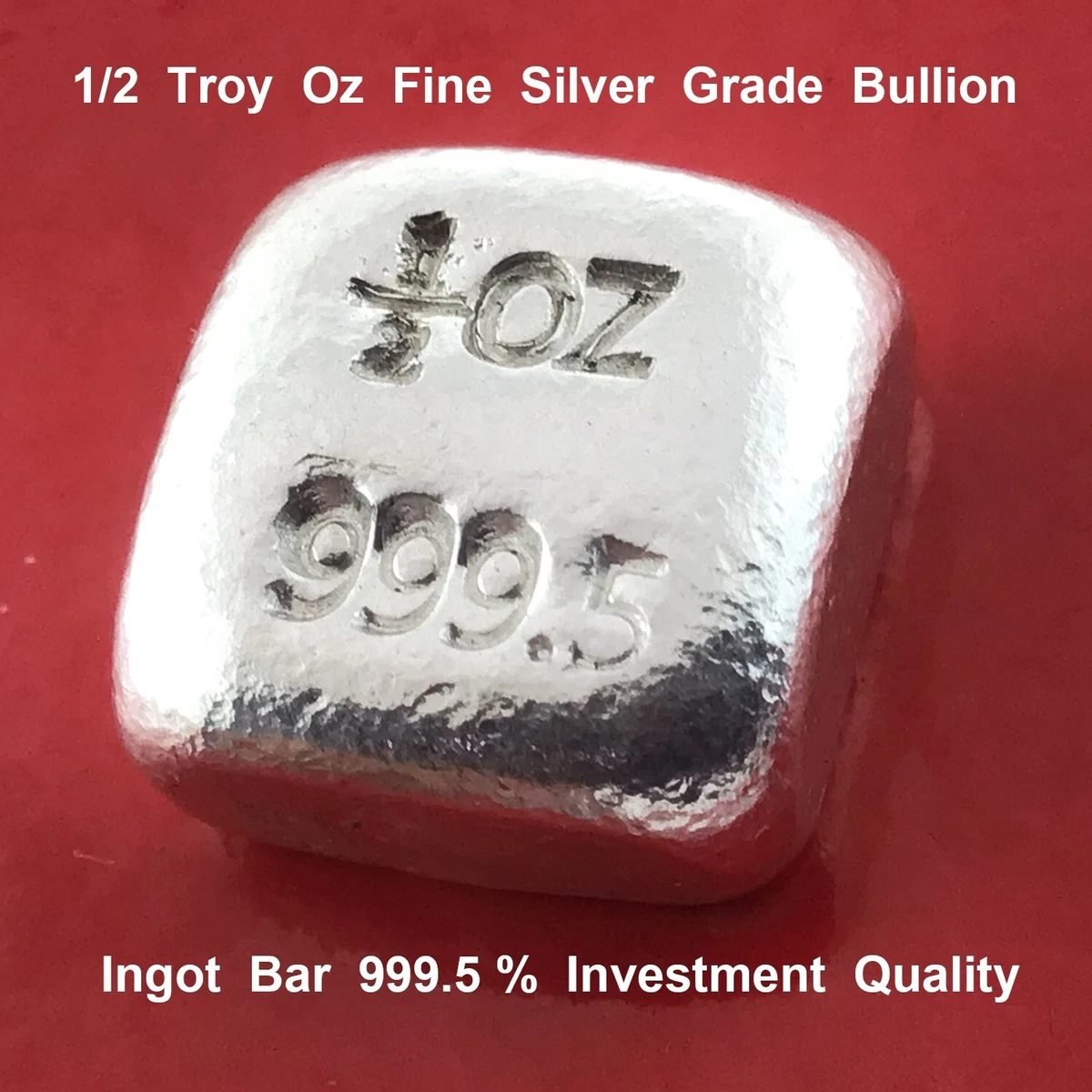 Hand Poured 1 2 Oz 999.5 Fine Grade Silver Bullion Investor