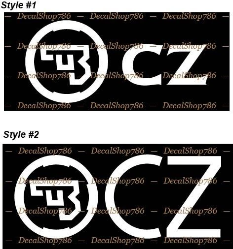 CZ Firearms -Hunting/Shooting/Outdoor Sports- Vinyl Die-Cut Peel N' Stick Decals