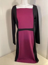 Narciso Rodriguez For Design Nation Size Medium Mulberry Black Sheath Dress