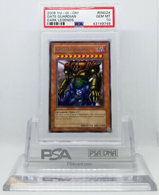 YUGIOH DLG1-EN024 GATE GUARDIAN RARE PSA 10 GEM MINT