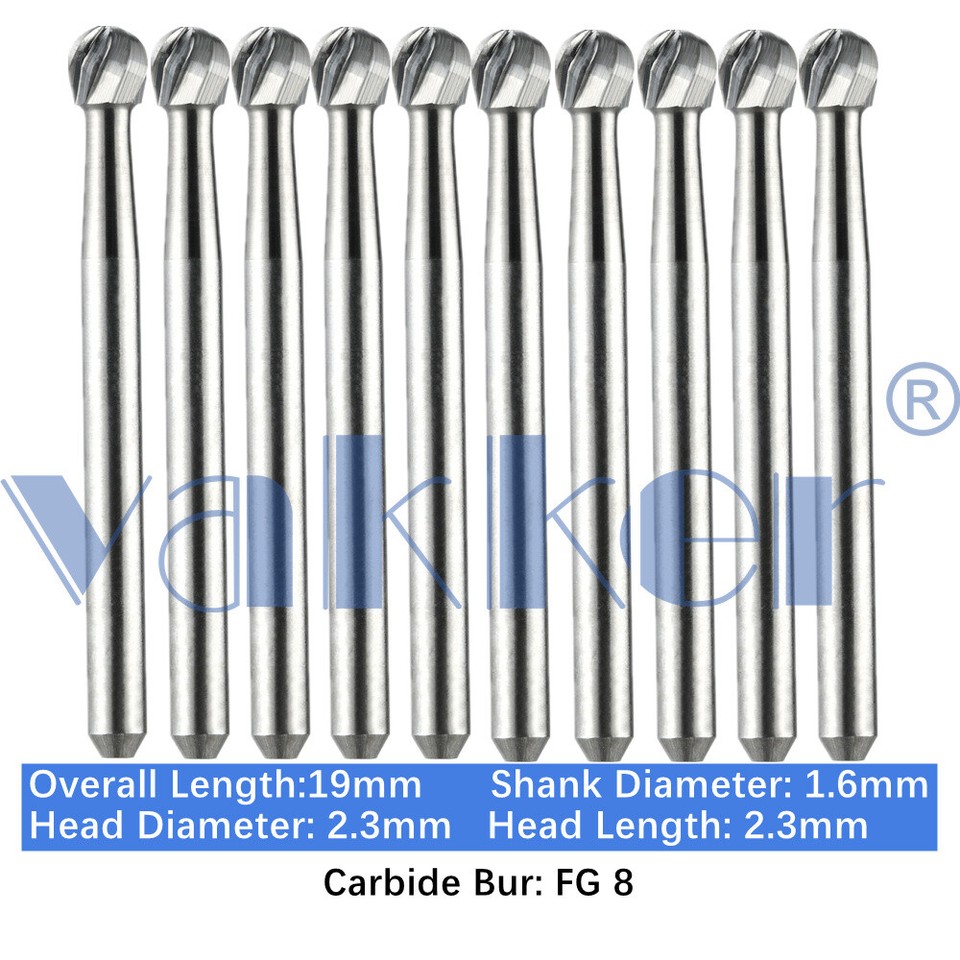 SUPÉR Operative Carbide Burs FG1156, ROUND END CYL, 1-Piece Made In USA - Foto 8