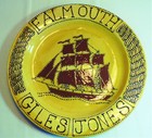 Vintage "Giles Jones" Ship Plate/Charger Pottery Falmouth