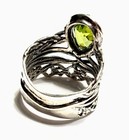 NWOT OR PAZ STERLING SILVER 925 GREEN PERIDOT WIDE RING SZ 7 MADE IN ISRAEL PZ A — photo 4