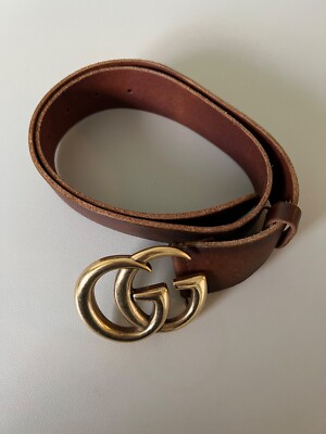 GUCCI ブラウンレザーベルト 90cm GGロゴ 627055_CAO2N_1062_002_100_0000