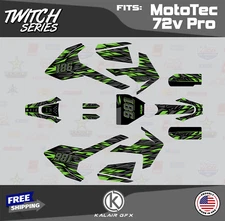 Graphics Kit for MotoTec Pro 72v (All Years) Twitch Series - GREEN