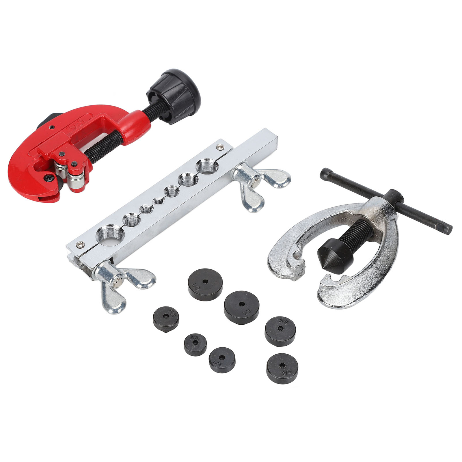 10x Flaring Tool Kit Double Single Automotive Brake Line Tube Cutter 7 Dies HEL eBay