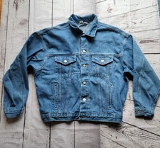 Vintage Denim Jean Jacket Made In USA Cellular One Design Size L