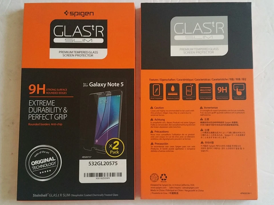 Spigen Samsung Galaxy Note 5 Screen Protector,Tempered Glass 2 Pack  - Image 2 of 4