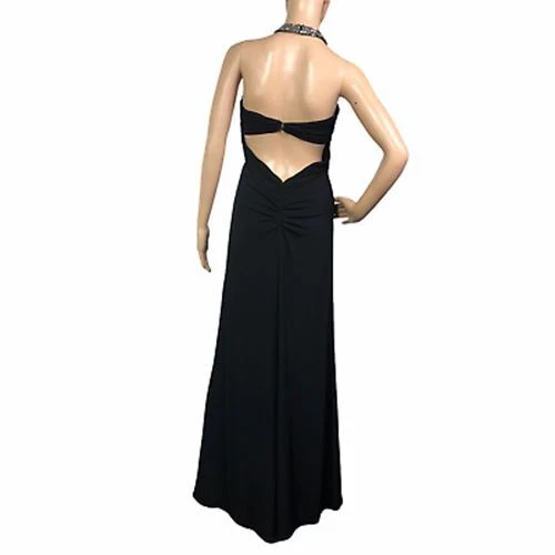 Vestido maxi Hailey Logan preto 4 lantejoulas por Adrianna Papell vestido de noite feminino - Imagem 2 de 4