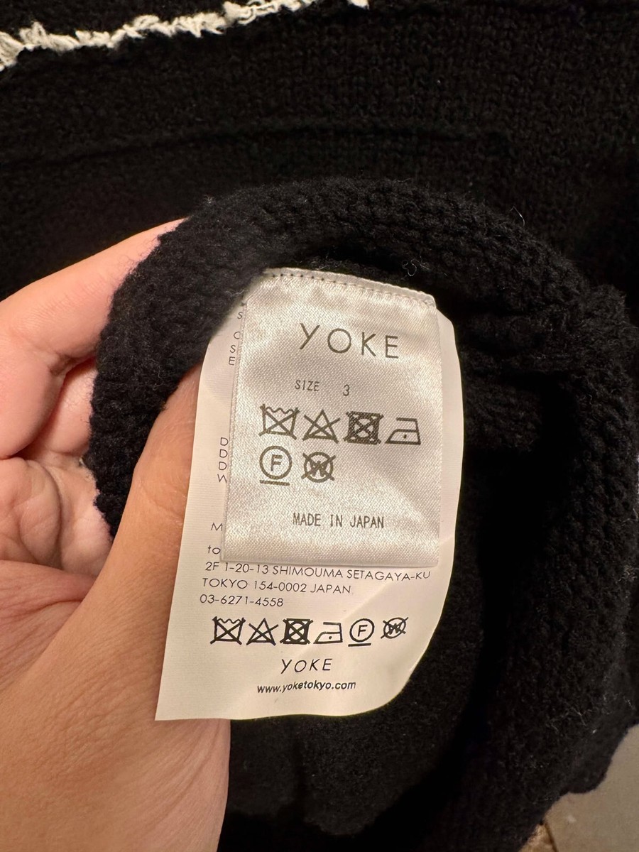 トップス yoke CONTINUOUS LINE EMBROIDERY SWEATER YOKE CONTINUOUS LINE EMBROIDERY SWEATER Size 3/L | eBay