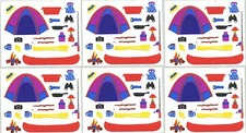 Mrs. Grossman's Camping Outdoors Canoe Tent Campfire Scrapbook Stickers 3 Sheets