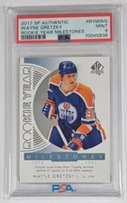 2017 Upper Deck SP Authentic Rookie Year Milestones Wayne Grwtzky #RYMWG PSA 9