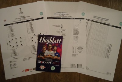off. Programm Line-ups Full Time Report UEFA EL 2018/19 RB Leipzig - Celtic FC