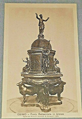 antike Postkarte OSIMO, ANCONA - TAUFBECKEN AUS BRONZE 1627, Anfang 900