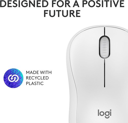 Logitech M240 Silent Bluetooth Mouse, Wireless, Compact, Portable, White - Picture 9 of 9