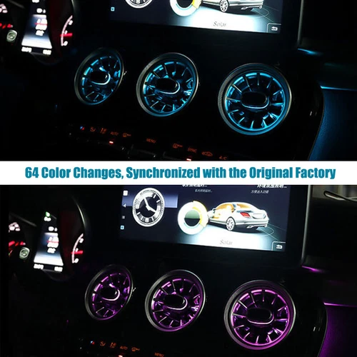 64 Colors LED Ambient Light for Mercedes Benz W205 GLC X253 2015-2018 Air Vent - Picture 7 of 10