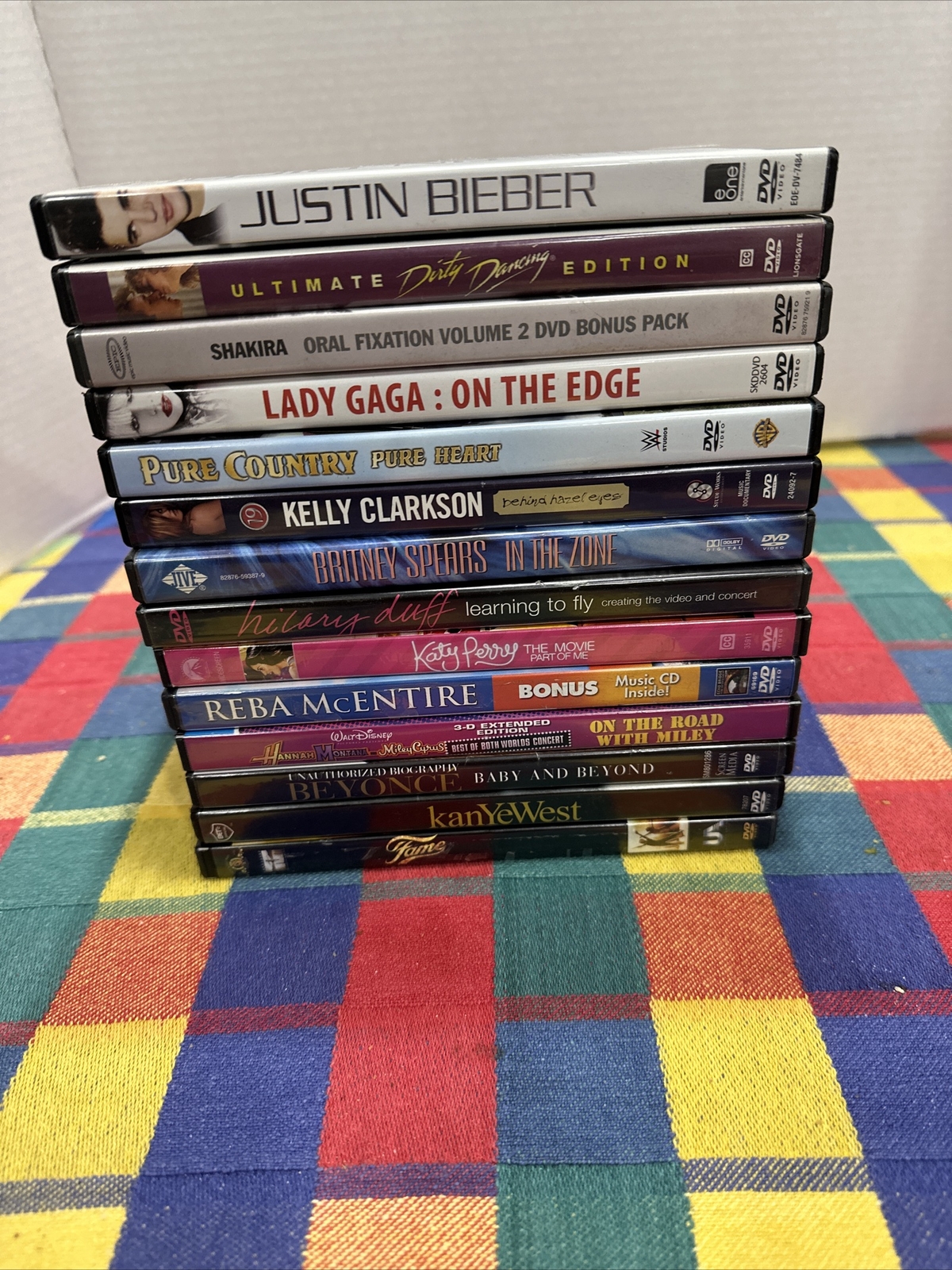 14 Music DVD Lot All Genre Kanye, Reba, Lady Gaga, Clarkson, Britney