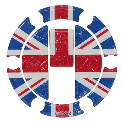 Protective Sticker Fuel Cap Pad Union Jack Compatible for Triumph Motorcycle