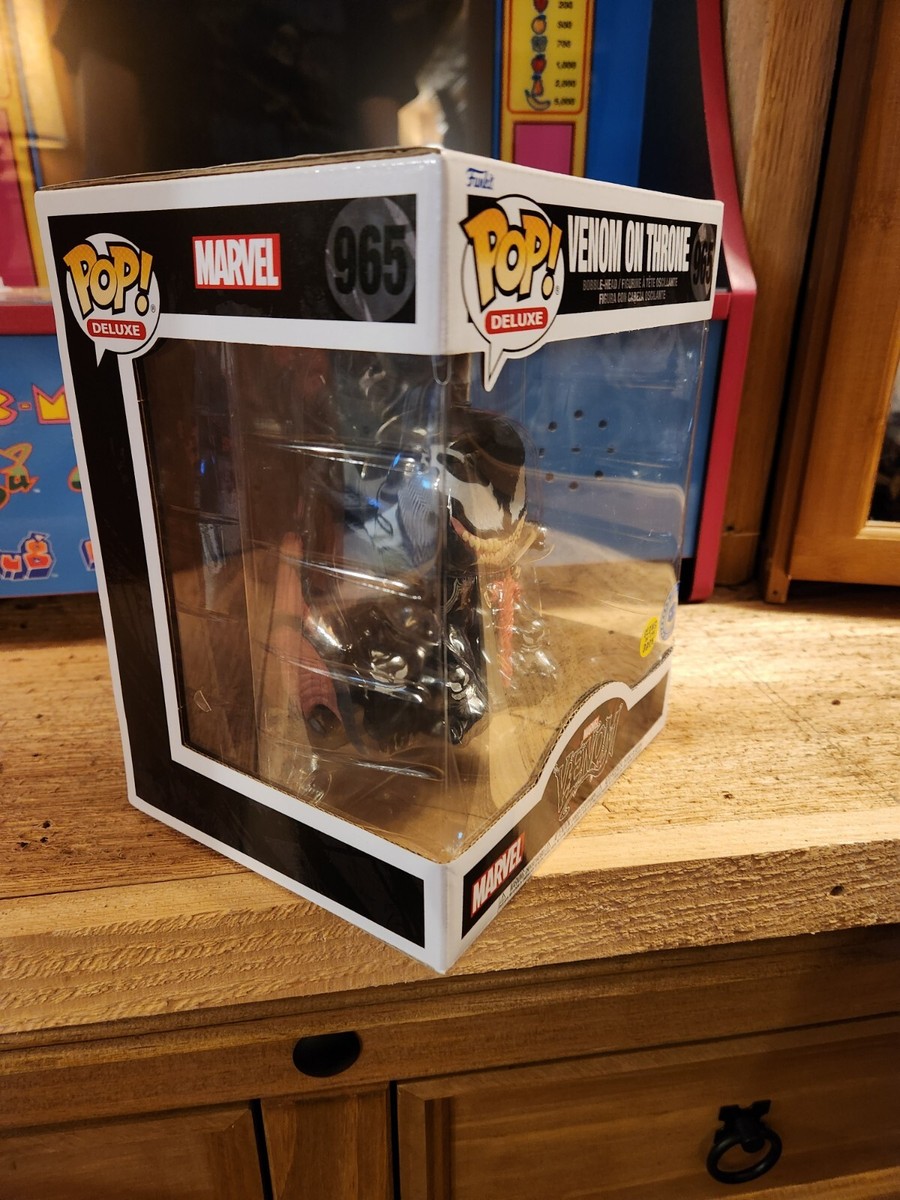 Funko POP MARVEL 965 Venom On Throne Glow In Dark POP IN A BOX