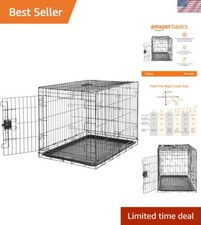 Durable, Foldable Metal Wire Dog Crate with Tray, Single Door, Easy to Assemb...