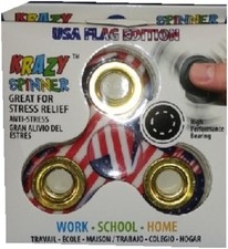 US Flag Fidget Spinner Anxiety Stress Relief Play Toy Device